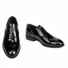 Pantofi eleganti barbati 964 negru florantic
