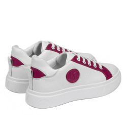 Pantofi sport dama 6073 alb+fuxia