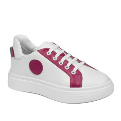 Pantofi sport dama 6073 alb+fuxia