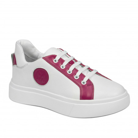 Pantofi sport dama 6073 alb+fuxia