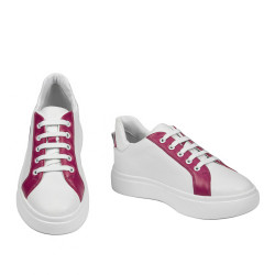 Pantofi sport dama 6073 alb+fuxia