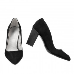 Pantofi eleganti dama 1278 negru antilopa