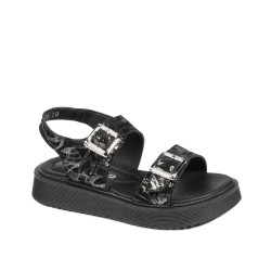 Sandale copii 529 negru+argintiu
