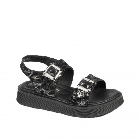Sandale copii 529 negru+argintiu