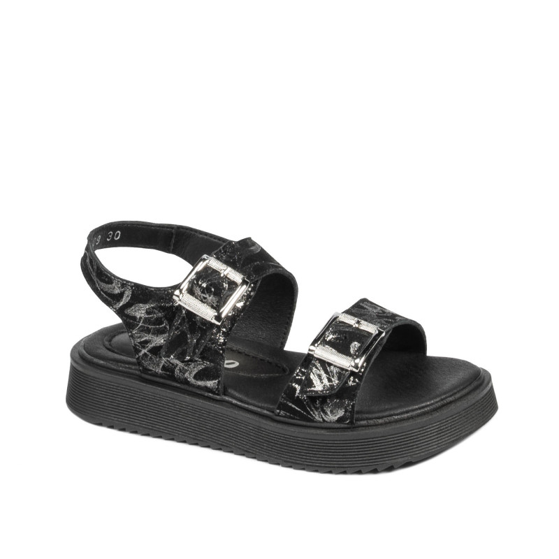 Sandale copii 529 negru+argintiu