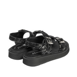 Sandale copii 529 negru+argintiu