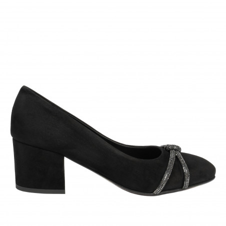 Pantofi eleganti dama 1336 negru antilopa