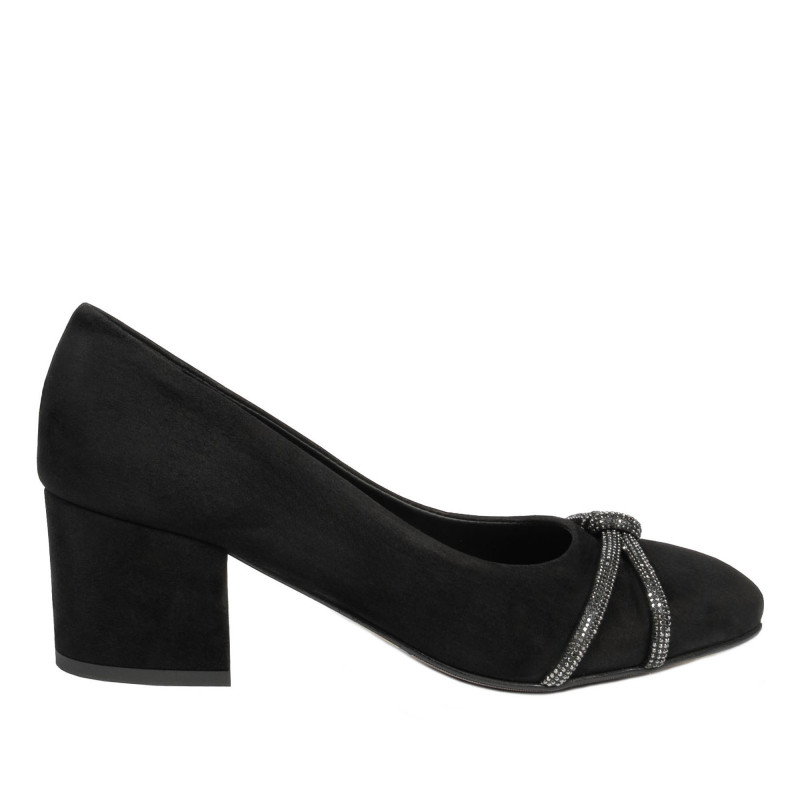 Pantofi eleganti dama 1336 negru antilopa