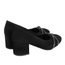 Pantofi eleganti dama 1336 negru antilopa