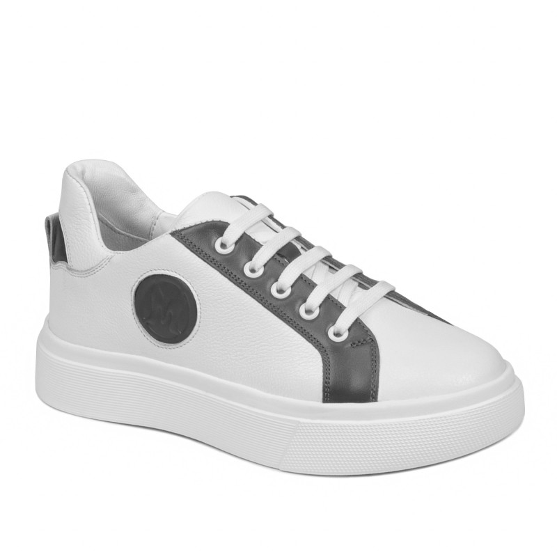Pantofi sport dama 6073 alb+gri