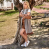 Női sportcipő 6073 fehér+camel lifestyle