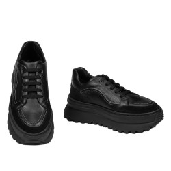 Pantofi sport dama 6074 negru combinat