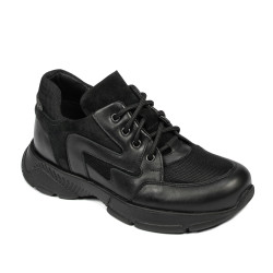 Pantofi sport adolescenti 8001 negru combinat