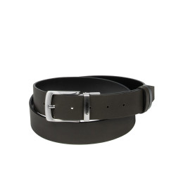 Curea barbati 71b bicolor negru lucios+cafe