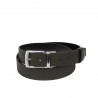 Curea barbati 71b bicolor negru lucios+cafe