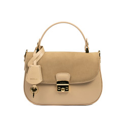 Geanta dama de mana 022g bej latte combinat