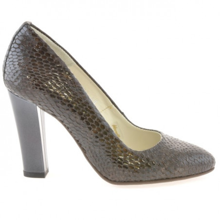 Pantofi eleganti dama 1214 croco maro