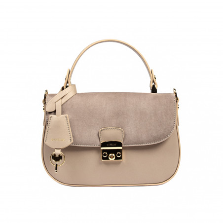 Geanta dama de mana 022g taupe combinat