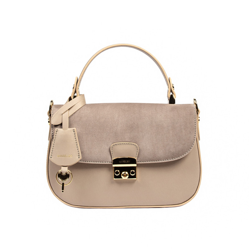Geanta dama de mana 022g taupe combinat