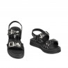 Sandale copii mici 81c negru+argintiu
