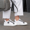 Pantofi sport dama 6073 alb+gri lifestyle