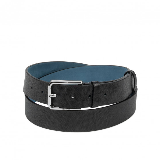 Curea barbati 70b negru presat