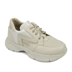 Pantofi sport adolescenti 8001 bej combinat