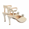 Sandale dama 1329 alb perlat