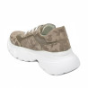 Pantofi sport dama 6053 capucino camuflaj combinat