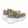 Pantofi sport dama 6053 capucino camuflaj combinat