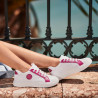Pantofi sport dama 6073 alb+fuxia lifestyle