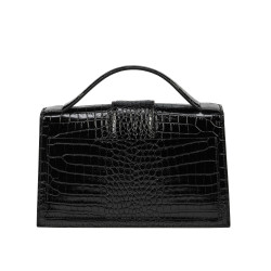 Geanta dama de umar 028g 01 croco lac negru