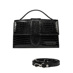Geanta dama de umar 028g 01 croco lac negru