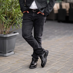 Elegáns férfi cipő 972 fekete florantic kombinált