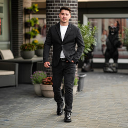 Elegáns férfi cipő 972 fekete florantic kombinált