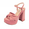 Sandale dama 1310 rosa velur