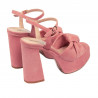 Sandale dama 1310 rosa velur