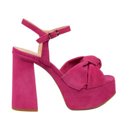 Sandale dama 1310 rosa velur 01