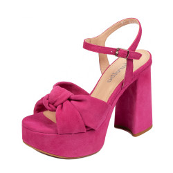 Sandale dama 1310 rosa velur 01