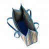 Geanta dama de plaja 031g albastru combinat