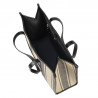 Geanta dama de plaja 031g negru combinat
