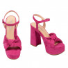 Sandale dama 1310 rosa velur 01