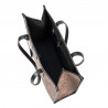 Geanta dama de plaja 031-1g motiv roz combinat