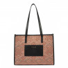 Geanta dama de plaja 031g motiv roz combinat