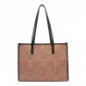 Geanta dama de plaja 031g motiv roz combinat