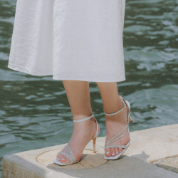 Női szandál 1337 ezüst lifestyle