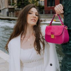 Geanta dama de mana 022g fuxia combinat lifestyle