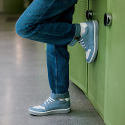 Pantofi copii 2014 bleu+alb lifestyle
