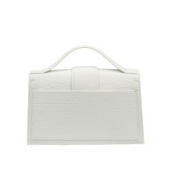Geanta dama de umar 028g croco alb