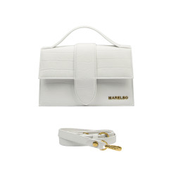 Geanta dama de umar 028g croco alb
